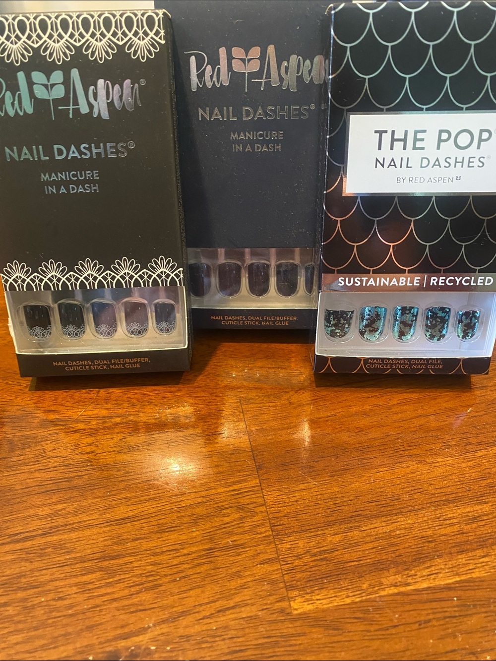 Nail Dashes, 3 sets. Brand new in boxes.